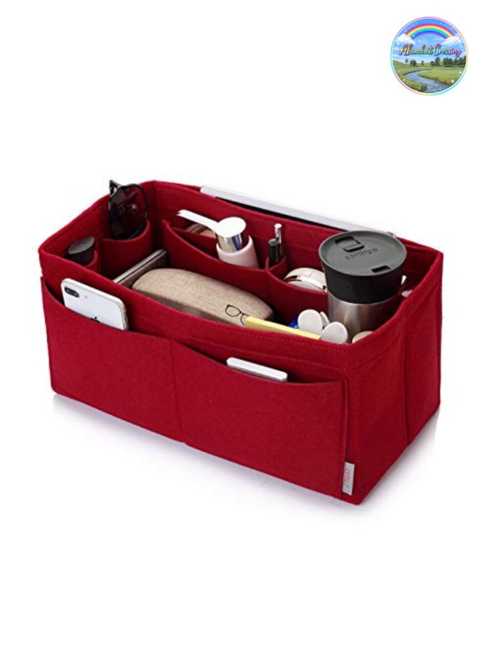 Felt Purse Organizer Insert Multi Pocket Handbag Shaper Tote Bag